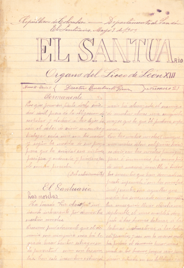 El Santuario - Mayo 9 de 1909